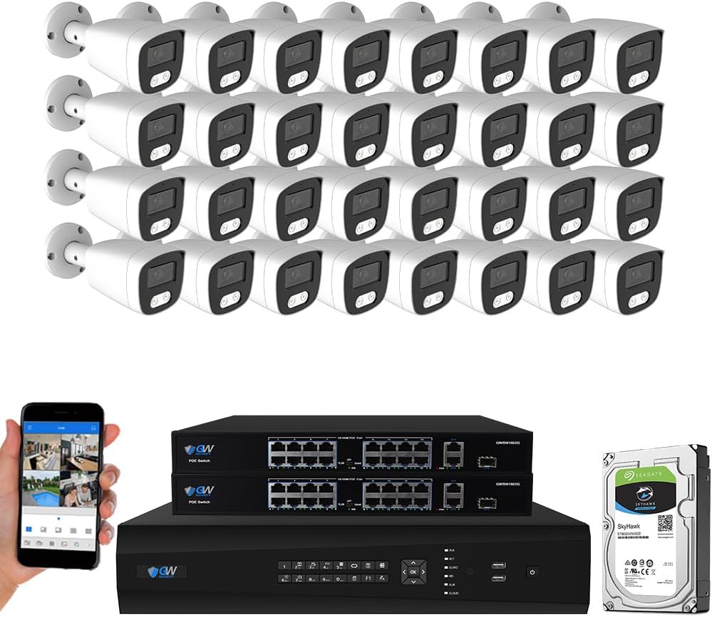 4K Security Camera System - 32 Channel 12MP NVR