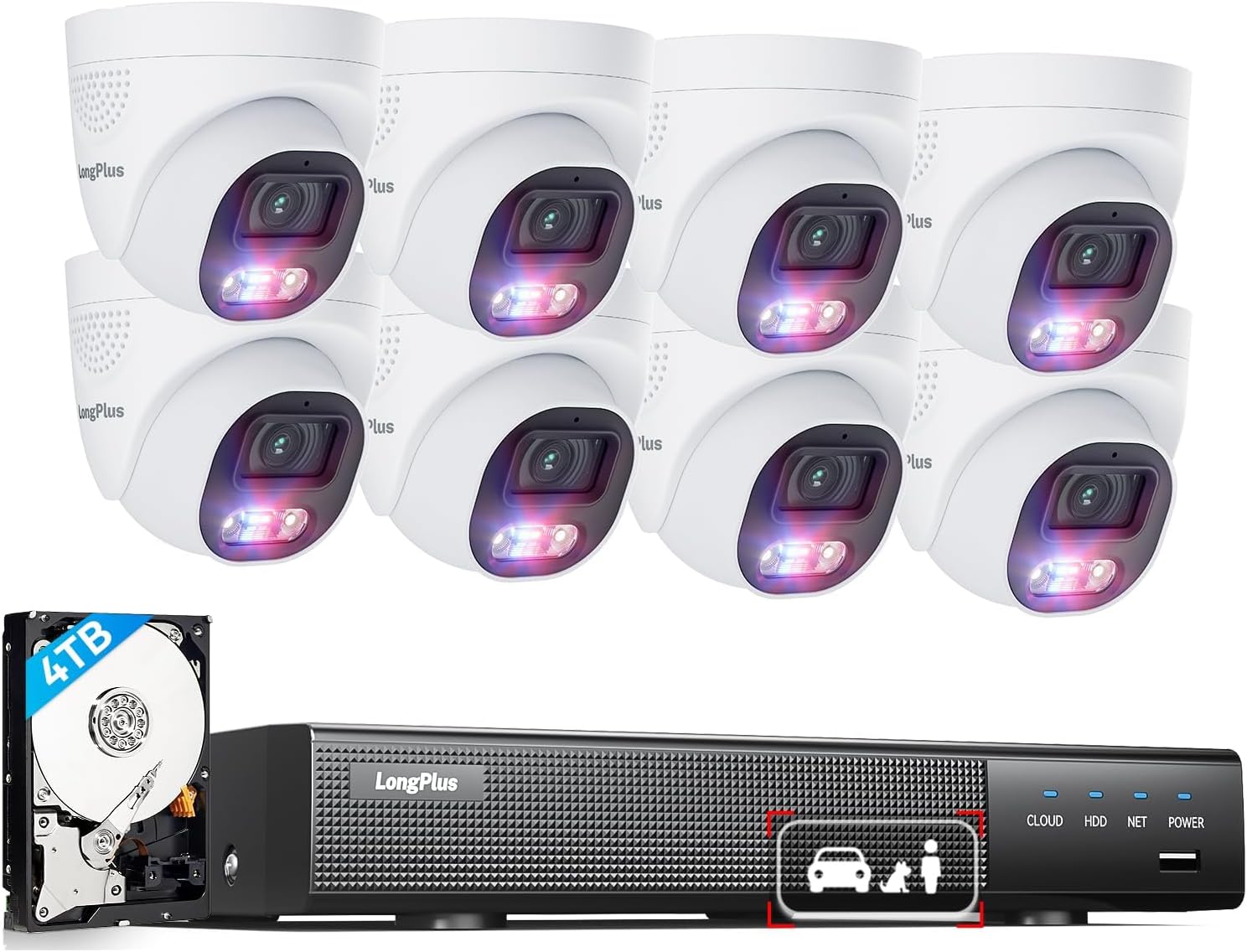 4K PoE Security Camera System - 12MP, 16CH NVR